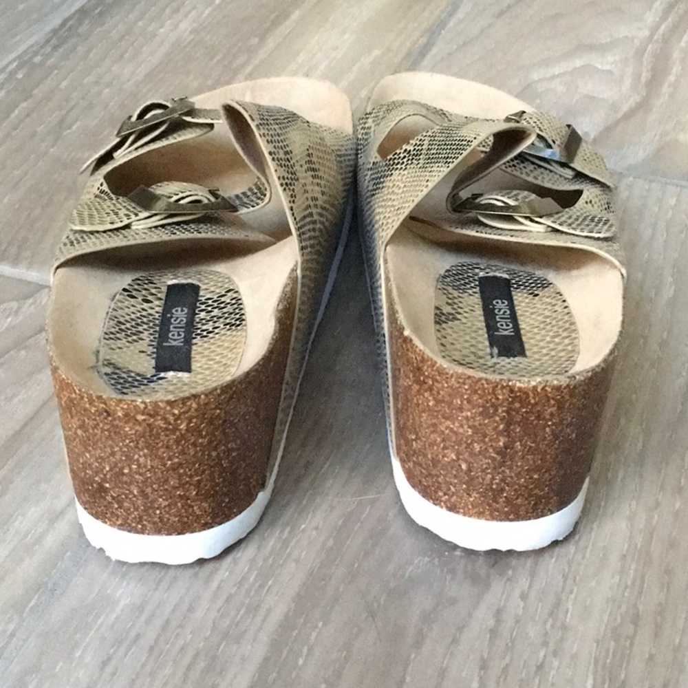 Leather Kensie Python Print Platform Sandals - image 5